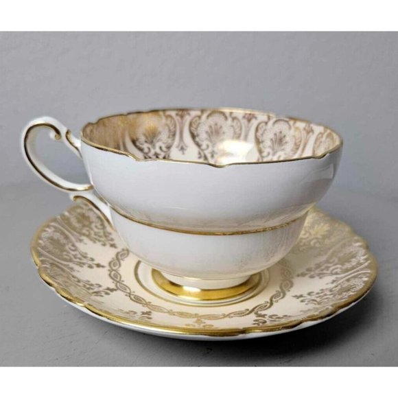 Paragon Tea cup and Saucer by appointment of her royal majesty, rose gold, 1940s - Picture 3 of 9